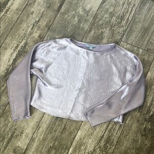 Metallic Lavender Long Sleeve Top